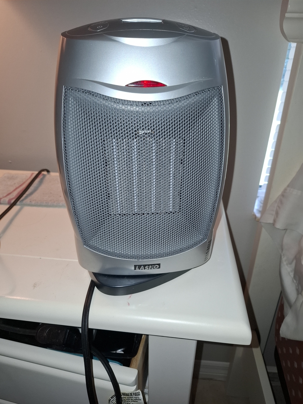 Lasko Silver Ceramic Space Heater - Silver